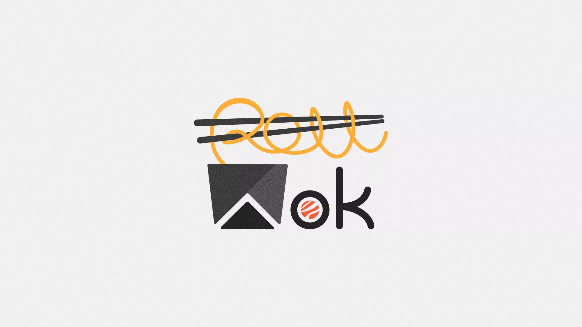 Разработка логотипа суши-бара «Roll Wok Club» в Новошахтинске
